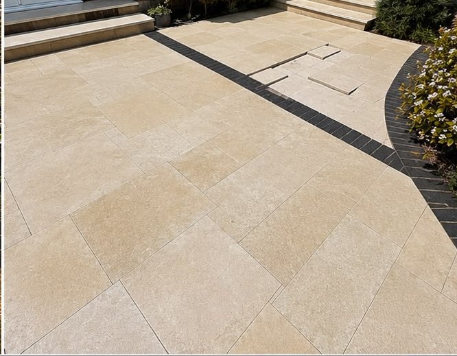 After, Natural stone patio deep clean, Patio Cleaning, Dorset – Dorset Exterior Cleaning