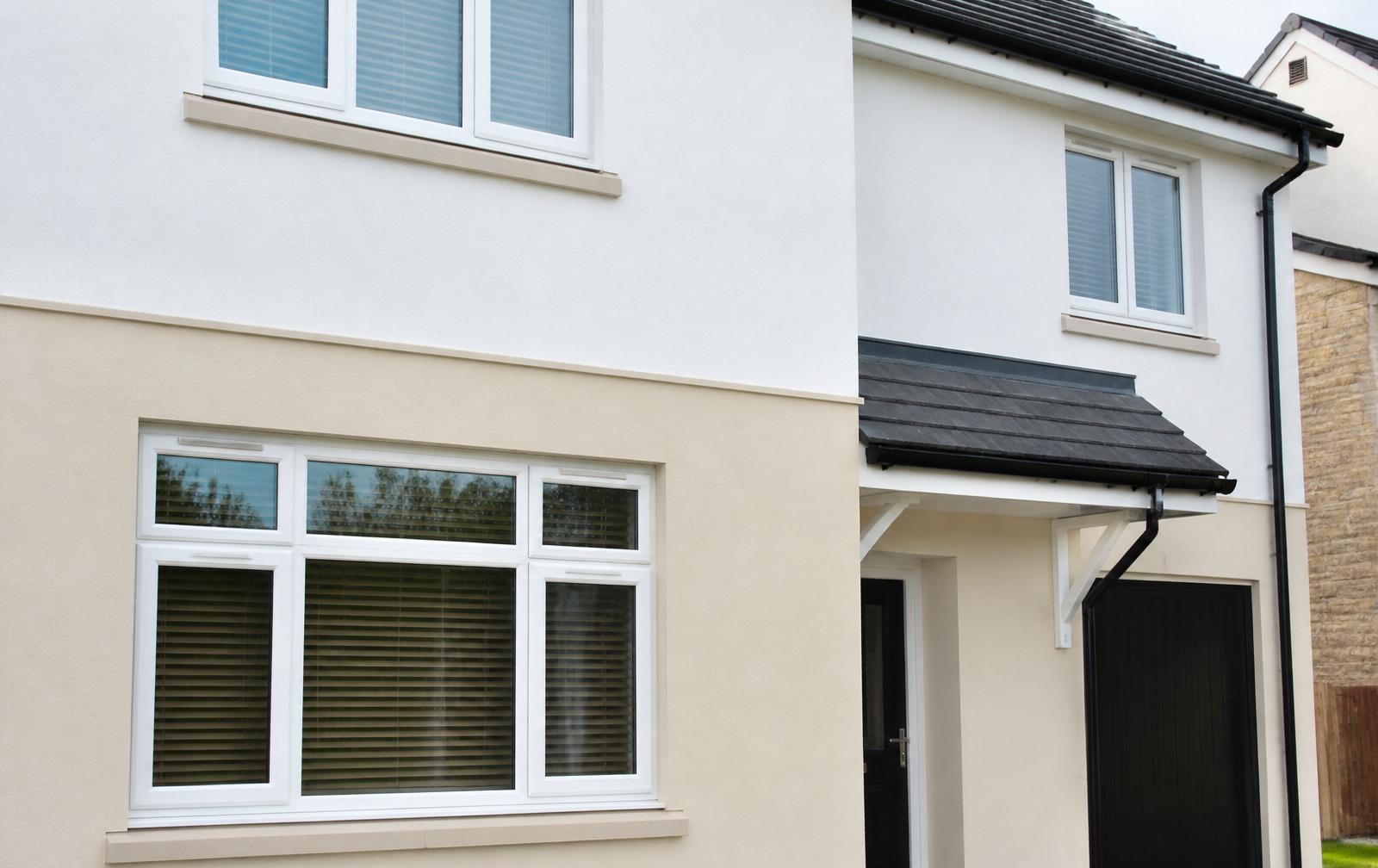 Cleaned exterior render on a Dorset home